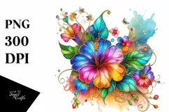 Watercolor Luxury Flower Love Splash Clipart Product Image 1