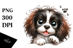 Colorful Baby Cartoon English Springer Spaniel, PNG Product Image 1