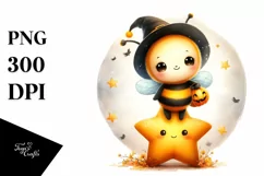 Digital Painting Bear on a Star PNG Product Image 3
