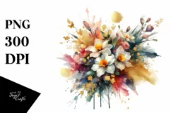 Vibrant Bouquet with Narcissus | Clipart Product Image 3