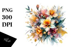 Vibrant Bouquet with Narcissus | Clipart Product Image 3