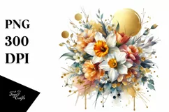 Vibrant Bouquet with Narcissus | Clipart Product Image 3