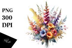 Colorful Bouquet with Foxglove | Clipart Product Image 3