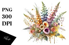 Colorful Bouquet with Foxglove | Clipart Product Image 3