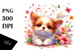 Cute Dog with Wind Petals Product Image 3