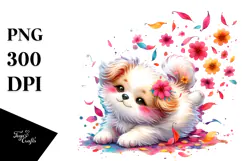 Colorful Dog Tumbling in Wind, 20 oz Tumbler Product Image 1