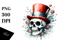 Digital Painting with SKULL, Transparent PNG Product Image 1