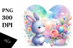 Baby Rabbit with Heart PNG Product Image 1