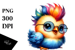 Happy Baby Chicken Posing PNG Product Image 1