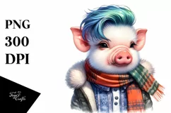 Cute Baby Pig Model PNG Product Image 3