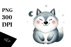 Funny Simple Cute Funny Wolf Product Image 1