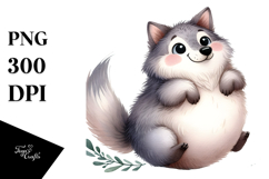 Funny Simple Cute Funny Wolf Product Image 1