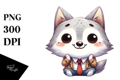 Funny Simple Cute Funny Wolf Product Image 1