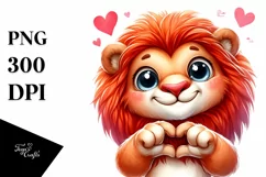 Sublimation Funny Lion Love Sign Clipart Product Image 3