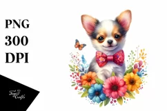 Watercolor Chihuahua Sticker Clipart Product Image 3