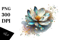 Shiny Magnolia Golden Watercolor Product Image 1