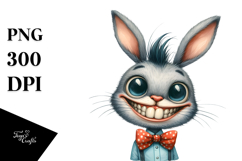 Happy Rabbit with Big Eyes, Clipart PNG Product Image 1