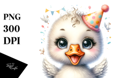 Energetic Baby Swan with Punk Look PNG Product Image 1