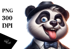 Goofy Cartoon Panda PNG Product Image 1