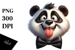 Goofy Cartoon Panda PNG Product Image 1