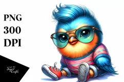Cute Baby Bird Sitting PNG Product Image 3