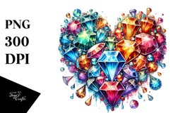 Diamond Heart made of Ice, PNG Product Image 1