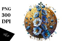 Golden Stained Delphinium | Sublimation Clipart Product Image 3