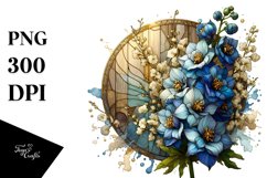 Golden Stained Delphinium | Sublimation Clipart Product Image 3