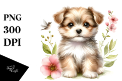 Energetic Cute Baby Puppy, PNG Image Product Image 1
