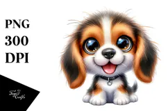 Happy Baby Beagle Cartoon PNG Product Image 1