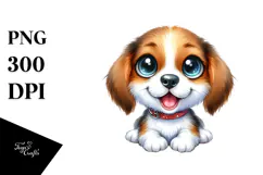 Happy Baby Beagle Cartoon PNG Product Image 1