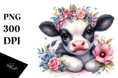 Energetic Baby Cow PNG Product Image 1