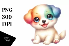 Colorful Baby Puppy with Star | Clipart Product Image 3
