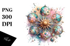 Wooden Small Stained Cosmos Watercolor PNG Product Image 3