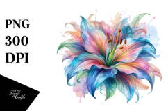 Transparent Watercolor Lily PNG Product Image 1