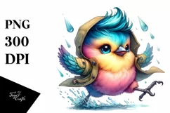 Cute Baby Bird Jumping PNG Product Image 1
