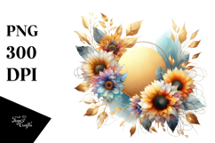 Vibrant Horizontal Frame GOLD FOIL | Clipart Product Image 1