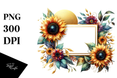 Vibrant Horizontal Frame GOLD FOIL | Clipart Product Image 1