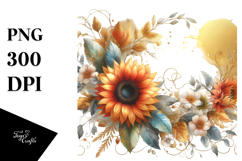 Vibrant Horizontal Frame GOLD FOIL | Clipart Product Image 1