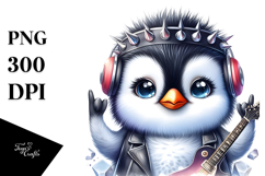 Artistic Baby Penguin in Watercolor PNG Product Image 1
