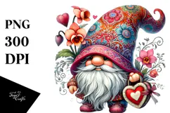 Colorful Heart with Wings and Crown PNG Product Image 1