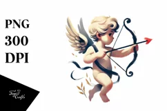 Paint Brush Style Cupid PNG Product Image 1
