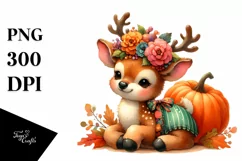 Cute Baby Elk Watercolor Drawing | Sublimation Clipart Product Image 3