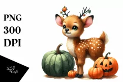 Cute Baby Elk Watercolor Drawing | Sublimation Clipart Product Image 1