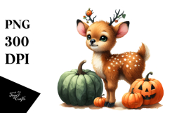 Cute Baby Elk Watercolor Drawing | Sublimation Clipart Product Image 1