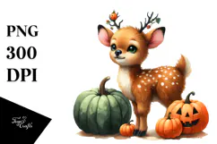 Cute Baby Elk Watercolor Drawing | Sublimation Clipart Product Image 1