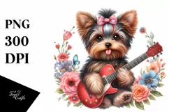 Sublimation Baby Yorkipoo Rock Star Clipart Product Image 3