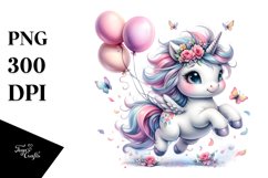 Baby Unicorn Tumbling Clipart Product Image 3