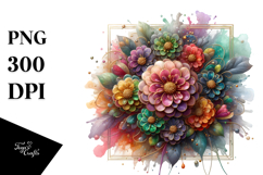 Glossy Zinnia with Gold, Transparent PNG Product Image 1