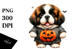 Baby Saint Bernard Sublimation Clipart Product Image 1